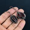 Red Flash Labradorite 999 Copper Wire Wrapped  Earrings, Handmade Gemstone Earrings Jewelry, Gifts For Wife Brand New Earrings