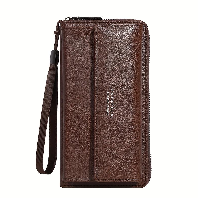 Premium Women's Wallet with Double-Layer Zipper & Card Holder Snap Closure, Wrist Strap Included, Perfect for Business & Everyday Use