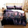 Cityscapes King Queen Duvet Cover Tall Buildings Landscape Bedding Set Busy Traffic View Quilt Cover Polyester Comforter Cover