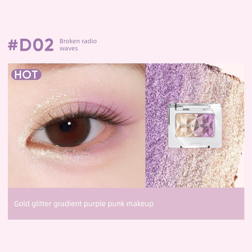 [New Upgrade] Judydoll Orange Single Color Eyeshadow Matte Light Makeup Pearlescent Cowherd Makeup Blue Purple