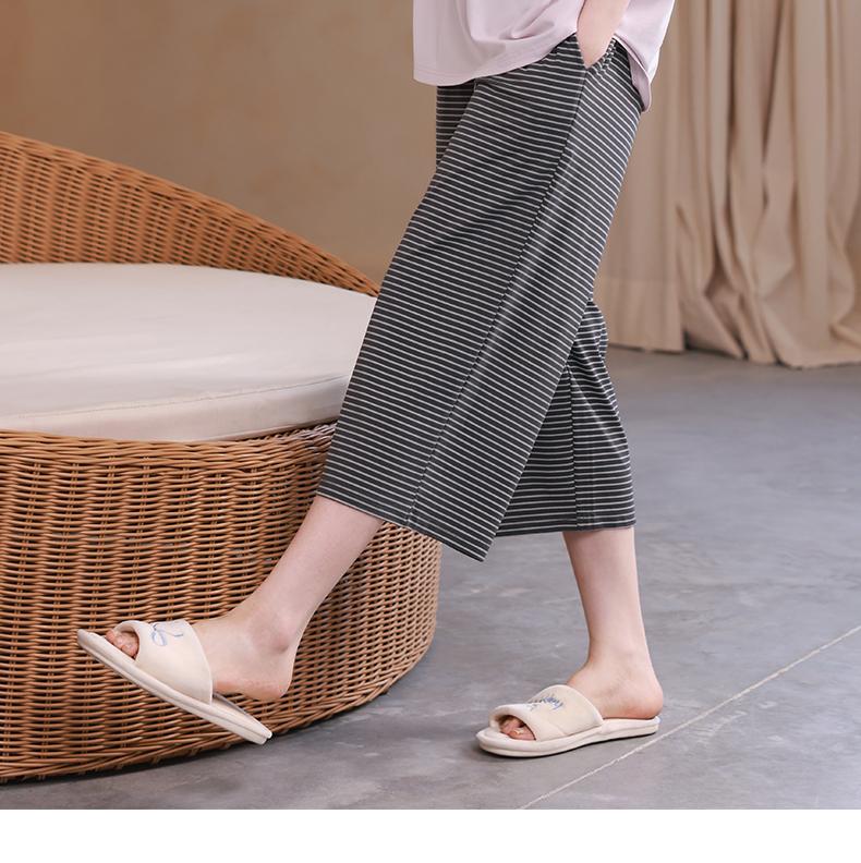Xuan Liang Pajamas Women's Summer Modal Cotton Short Sleeved Seven Quarter Pants Casual Outerwear Ice Silk Cool Home Furnishing Set