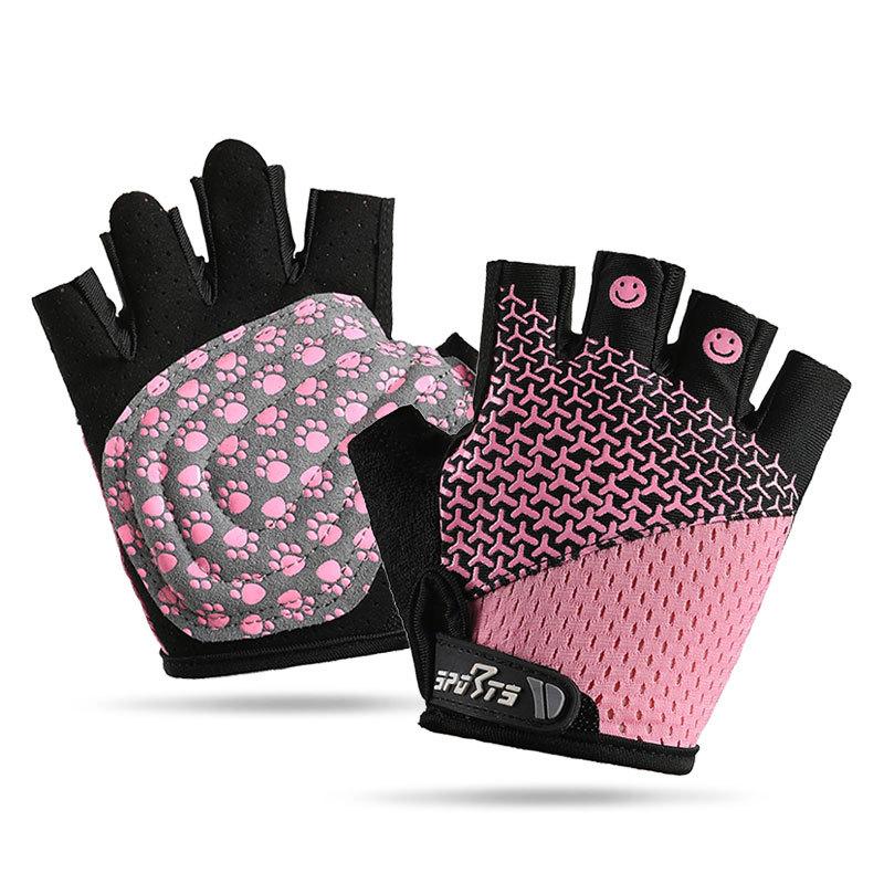 Cycling sports half finger breathable, non-slip cocoon, wear-resistant half finger smiley face half finger gloves M