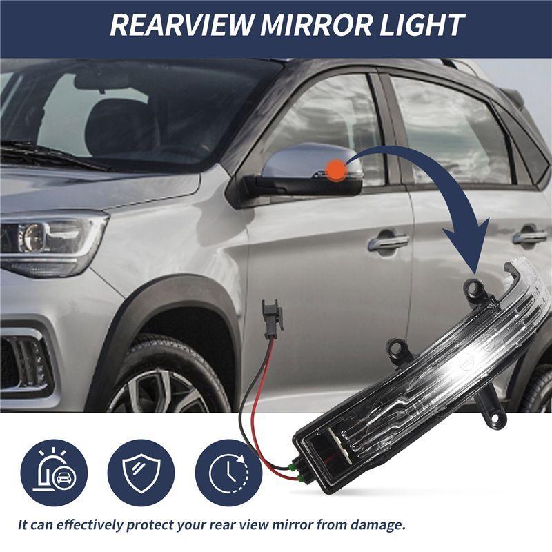 Efficientt-Car Rearview Side Mirror Turn Signal Indicator Light For Chery Tiggo 2/3X 2017- Door Mirror Flasher Lamp