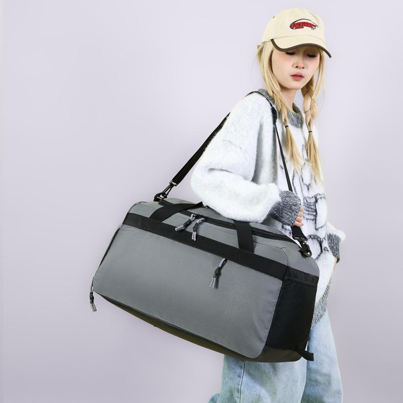 Men's and women's simple sports dry and wet separation fitness bag leisure going out large capacity portable belt shoe compartment leisure travel bag