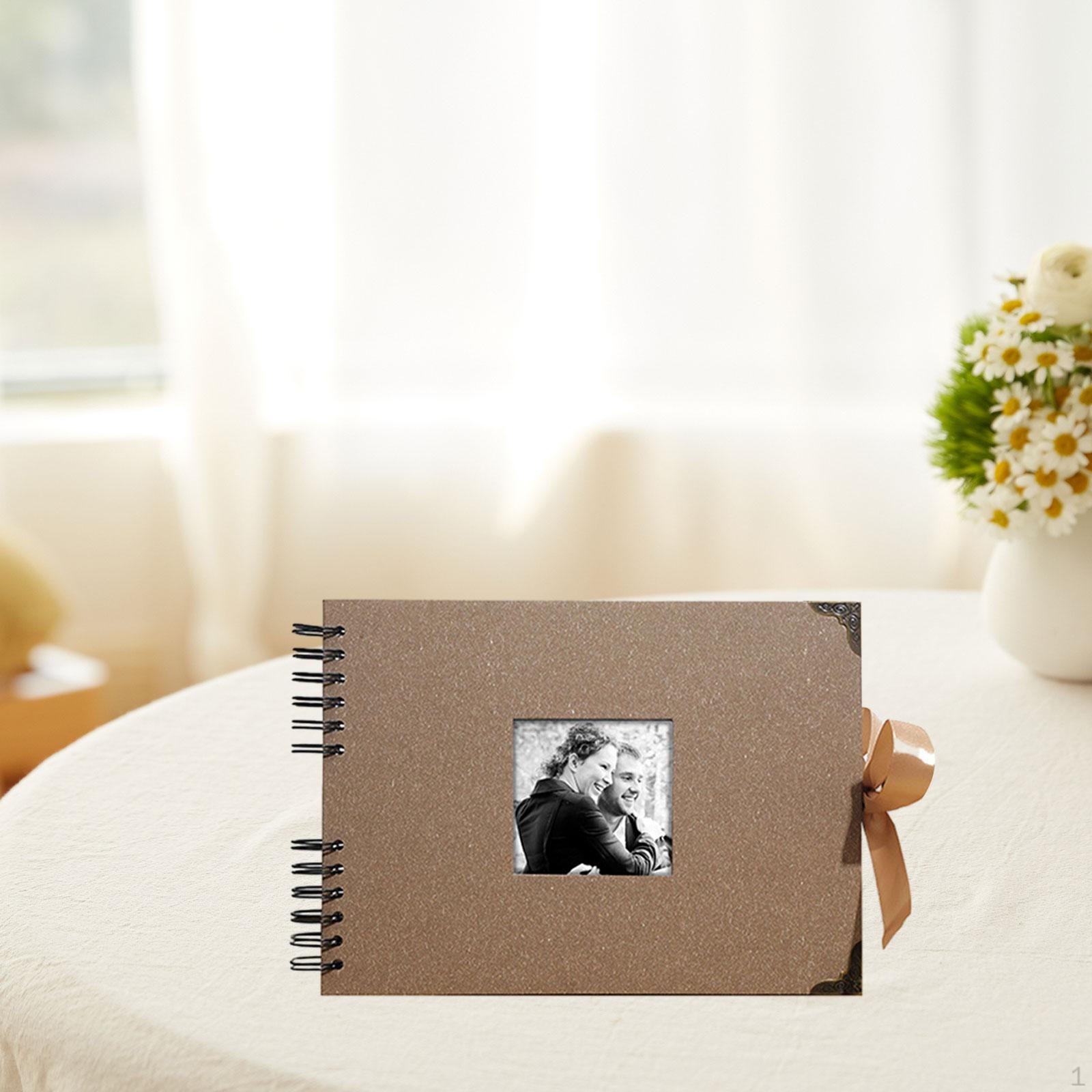 

Photo Album Scrapbook Ornament 12 inch x 8 with Accessories,Supplies Memory Book кавовий