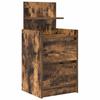 Nightstand with 2 Drawers Smoked Oak Finish 38 x 34 x 80 cm