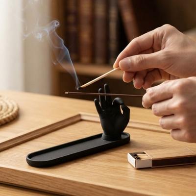 3D Printed Hand Shape Incense Holder Plastic Incense Stick Holder Incense Tray  Spa