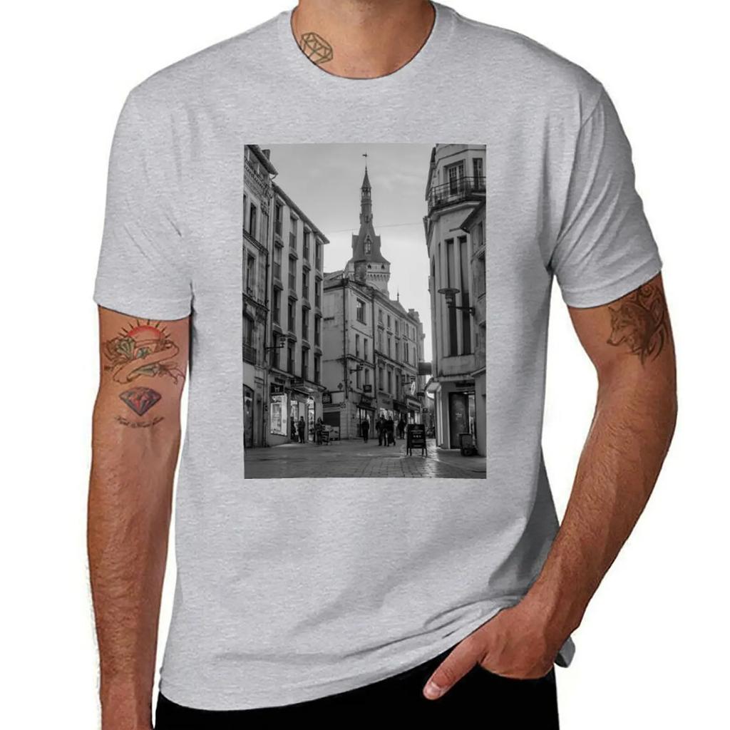 French City Center TShirt heavyweights customs oversizeds men workout shirt