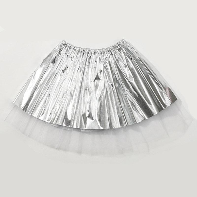 2024 European & American Dance Tutu Skirt - Girls' Rainbow Hot Stamping Midi Skirt with Lining for Performances & Parties.