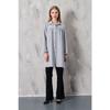 Women's Imported Linen Tunic Shirt With Gathered Front And Elastic Sleeves