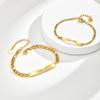 Stainless Steel Mobius Bracelet for Women Men,Minimalist NK Chain Couple Bracelets,Couple Jewelry Gift for Lover
