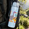 1PC Colorful Flamingo Bird 750ml Color Plastic Sports Water Bottle Leakproof Flip Straw Lid Suitable for Sports Office Home Use