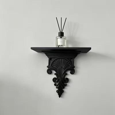 New Creative 3D Printing Floating Shelf Carved Retro Gothic Wall Decor Plant Display Stand For Living Room
