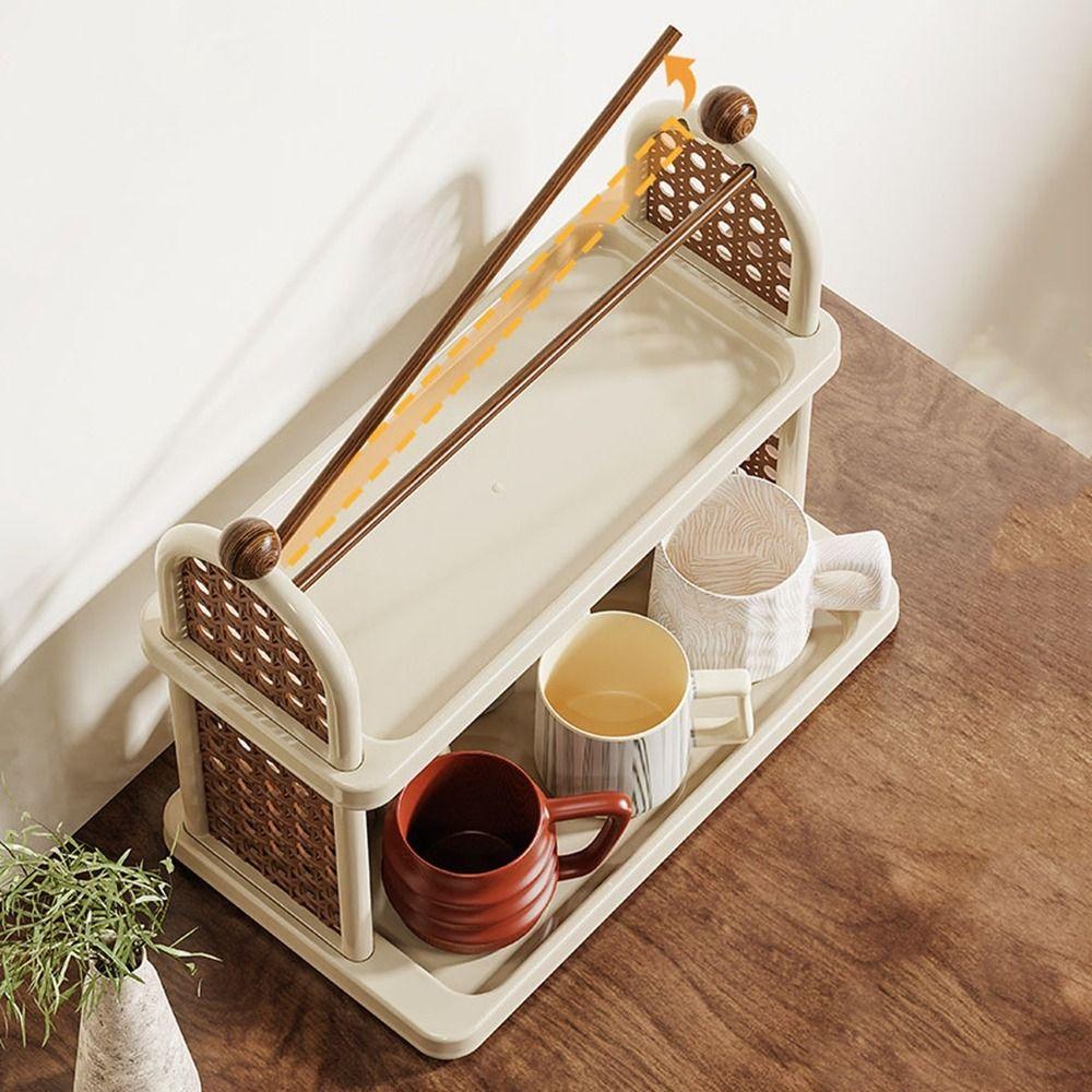 Saving Space Cup Holder Plastic Mug Storage Rack Multifunctional Water Cup Racks  Kitchen