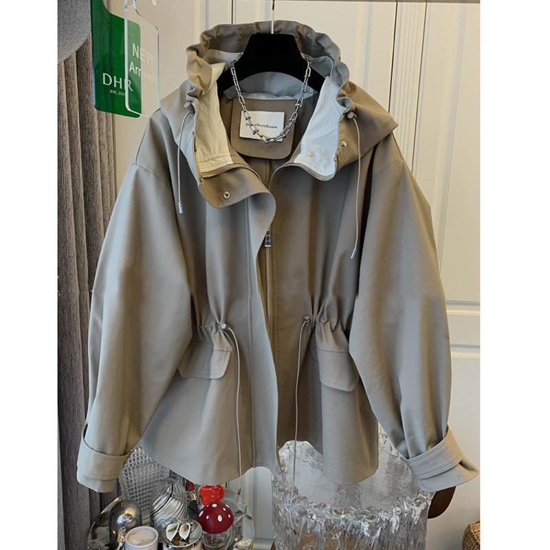 Fashion Korean Loose Windbreaker Coat Female Casual Outerwear Ladies Overcoat Tops Fashion Spring Autumn Women Jacket
