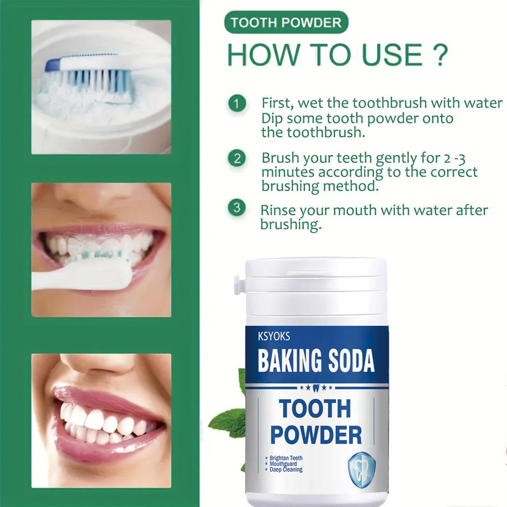 Brand Baking Soda Tooth Powder, Brightening Teeth, Oral Protection, Deep Cleaning, Fresh Breath