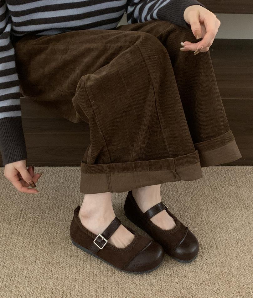 Popular Soft-soled Ugly Cute Boken Shoes 2025 New Spring and Summer Shallow Mouth Flat-soled Single Shoes Women's Versatile Mary Jane Shoes