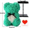 Preserved Rose Foam Bear 25cm - Valentine's Day Flower Gift Box Bouquet
