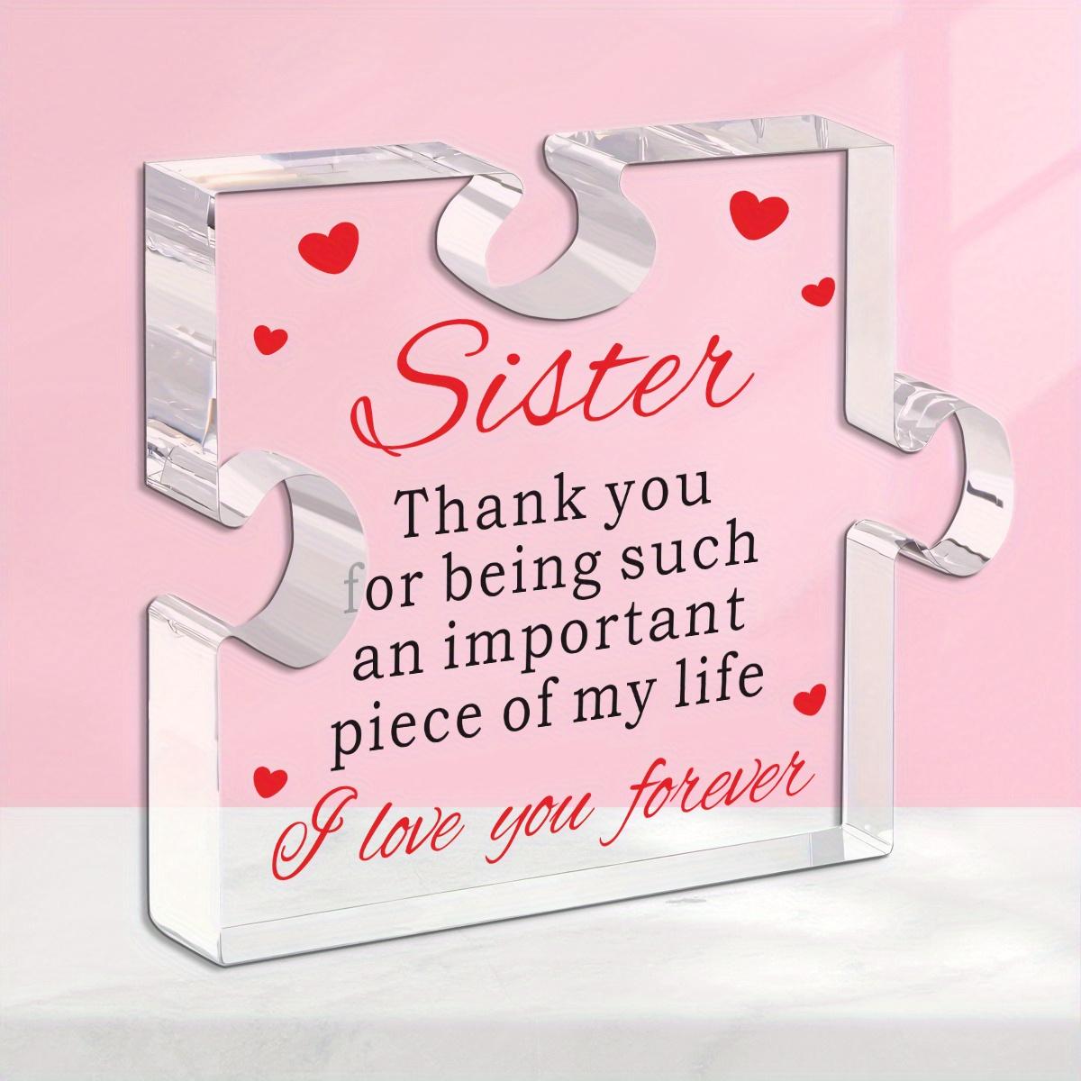 

Engraved Sister Puzzle - Cute Birthday Gift from Siblings чистый