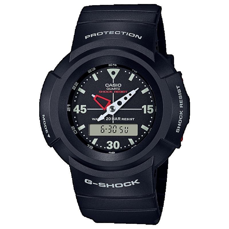 

Casio G-SHOCK Men s Resin 200M Water Resistant Analog Shock Resistant Quartz Watch AW-500E-1E чёрный