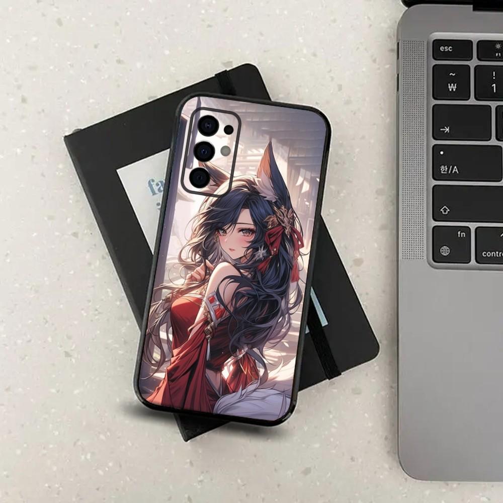 Game Fox LOL-L A-Ahri Phone Case For Samsung S24,S21,S22,S23,S30,Ultra,S20,Plus,Fe,Lite,Note,10,9,5G Black Soft Cover
