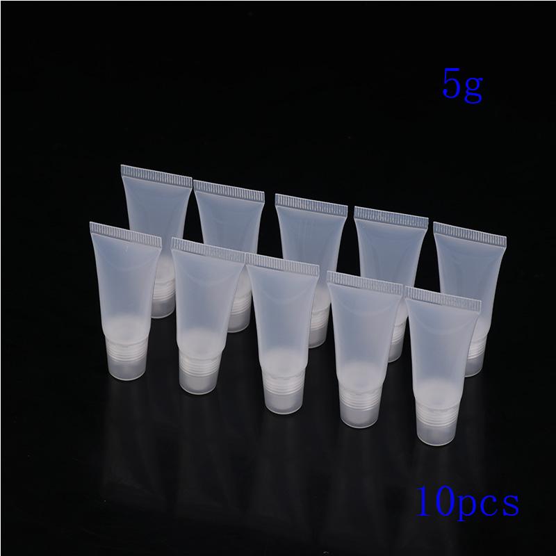 10Pcs 5/10/15Ml Empty Lipstick Tube Lip Balm Soft Tube Makeup Squeeze Clear Lip Gloss Container