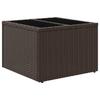 Vidaxl Tavolino da Giardino con Piano in Vetro, Marrone, 55X55X37 Cm
