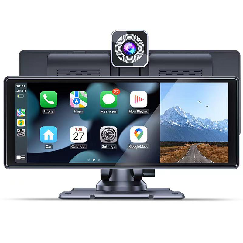 10.26" CarPlay Portable Screen: MP5 Navigation, Reversing Interconnection, Bluetooth, 4K Recorder