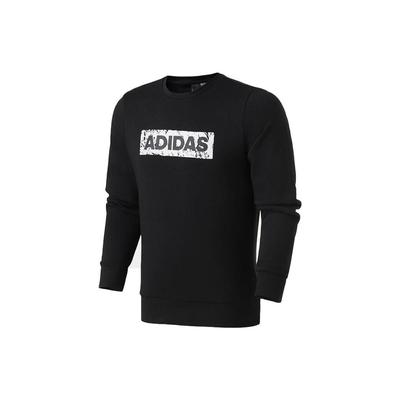 קפוצון צווארון עגול עם הדפס לוגו לגברים שחור DW4601