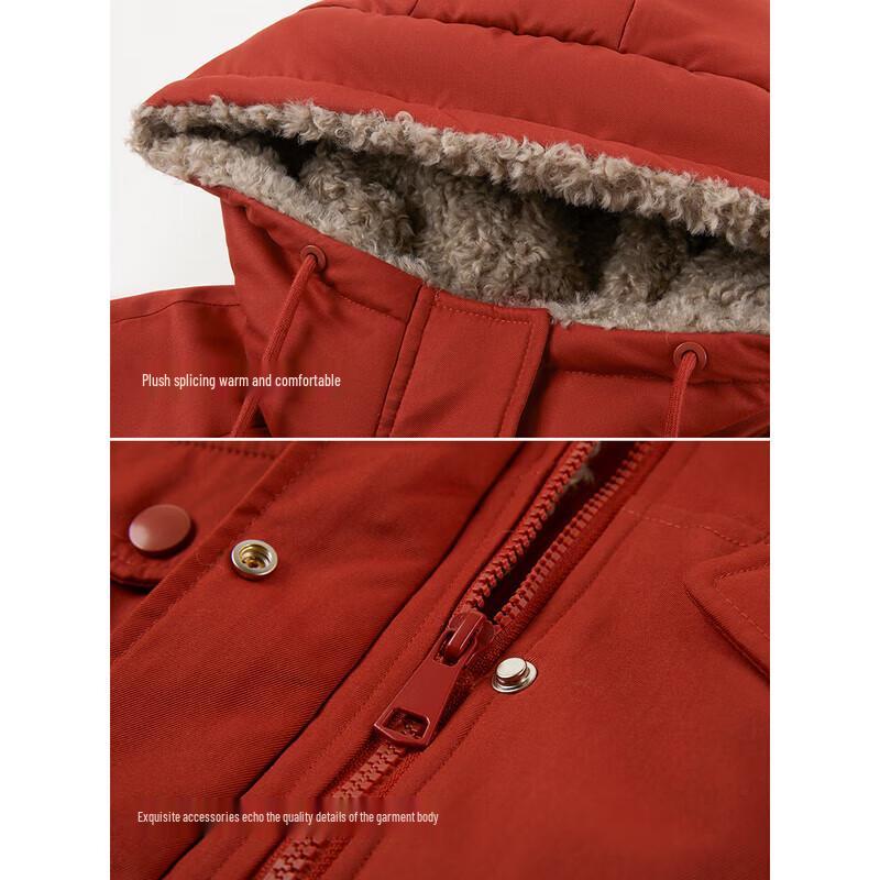 Mohan Yimei Faux Lamb Wool Hooded Winter Jacket
