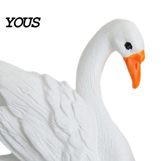 Kitchen Fridge Magnets Couple Swan Shape Refrigerator Magnet, 3D Resin White Magnet Decorative for Whiteboard Locker Door Long-lasting Magnetic