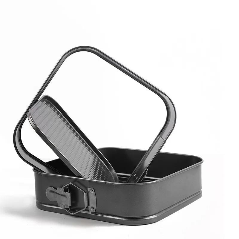 18-26cm Square Shape Cake Tins Mold Non Stick Baking Bake Trays Pan Kitchen Dining Bar Bread Loaf Pate Toast Cakes Movable Pan