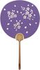 Shiomi Uchiwa Uchiwa Maruyama (dubbelsidig genombruten) 25 x 43 cm Lila 2006