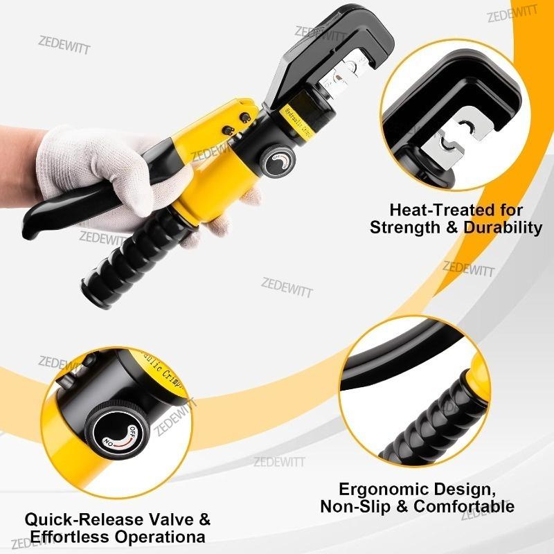 Hydraulic Crimping Pliers Durable 4-70mm² 10T Pressure Home Hydraulic Tools Hydraulic Pliers DIY Cable Terminal Crimping Pliers
