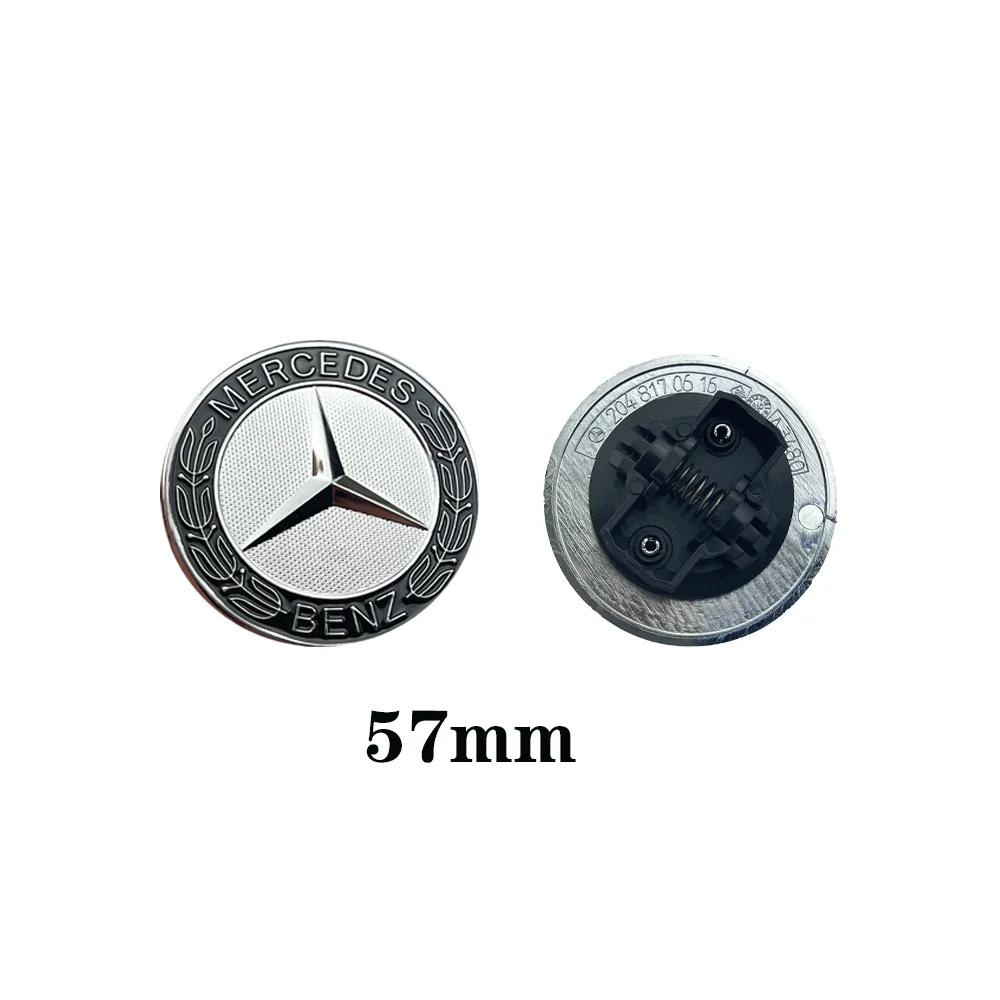 

GLC GLB Car Metal Flat Hood Emblem Front Badge Logo For Mercedes Benz C E S Class W204 W205 W212 W213 W221 W177 W246 GLA GLC CL 57mm