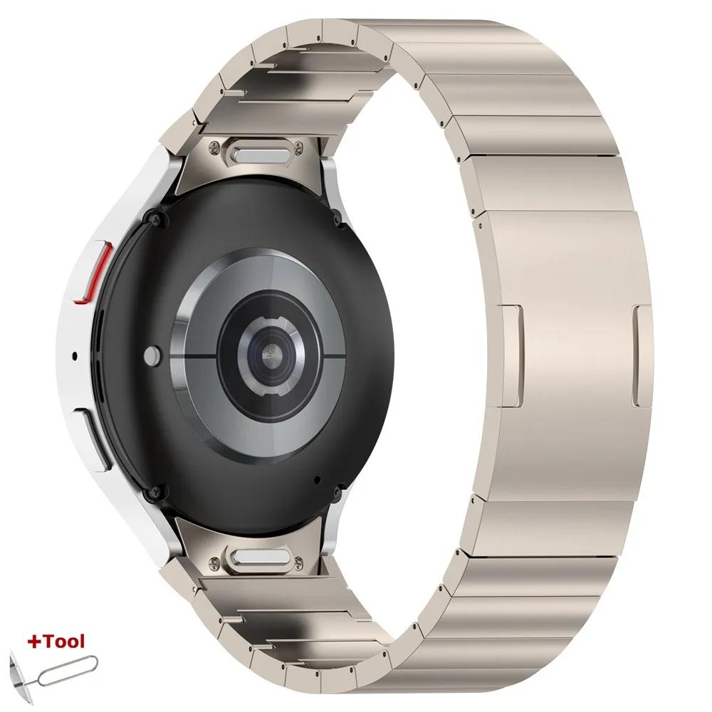 No Gaps Titanium Strap for Samsung Galaxy Watch 7 6 5 4 44mm 40mm Quick Fit Metal Band for Galaxy 4 6 Classic 5Pro 45mm Bracelet