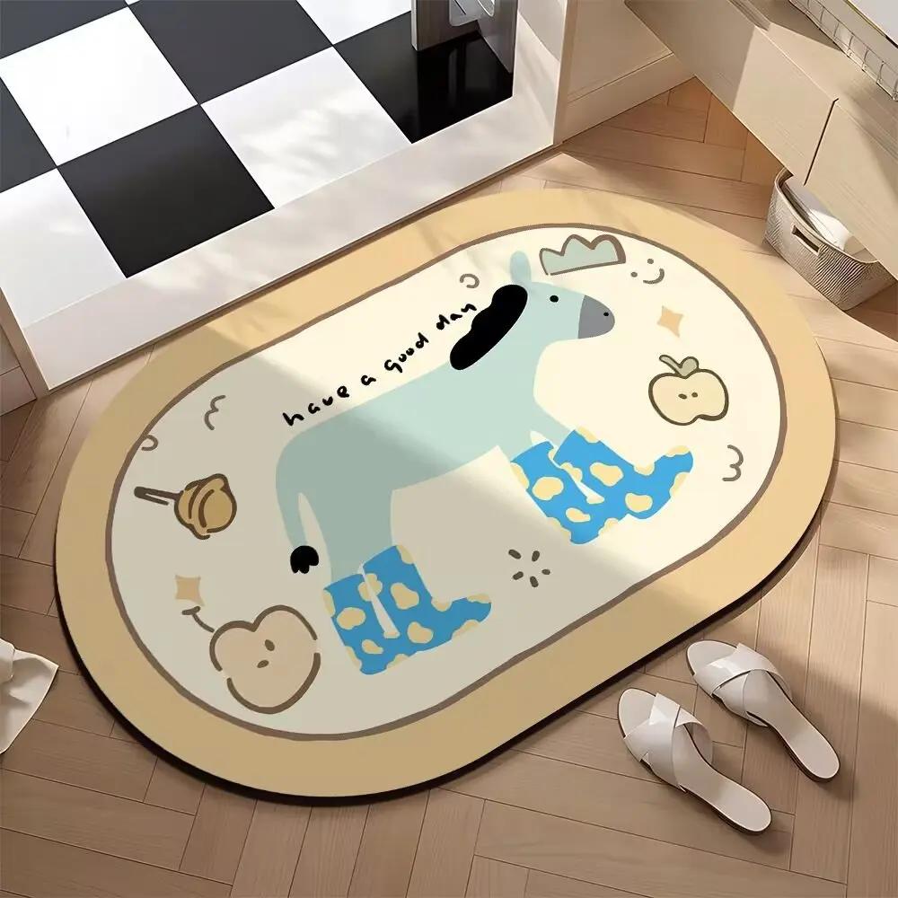 

Diatom mud floor mat, absorbent and dirt resistant, quick drying foot mat for bathroom entrance and door mat for household use 40X60cm 15.7X23.6in