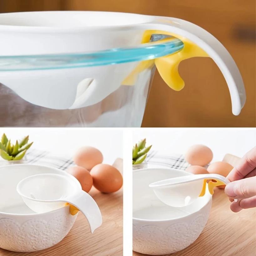 1pc,Egg Yolk Separator Divider Rack,White Plastic Egg White Strainer,Household Egg Tools,Cooking & Baking Tools Kitchen Gadgets