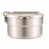 Folding Handle 304 Stainless Steel Lunch Box With Lid Outdoor Cookware  Backpacking