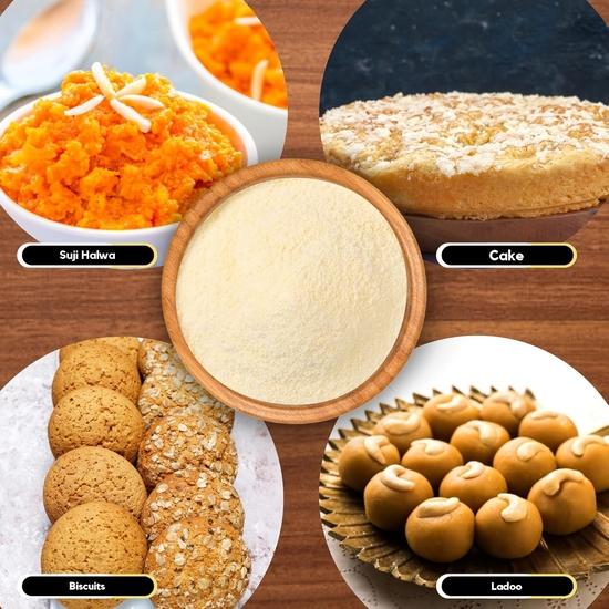 Bio Zing Grieß | Rein | Rava Pulver | Reich an Eisen, Magnesium und Vitamin B | Produkt aus Indien - 454 g (16 Unzen)