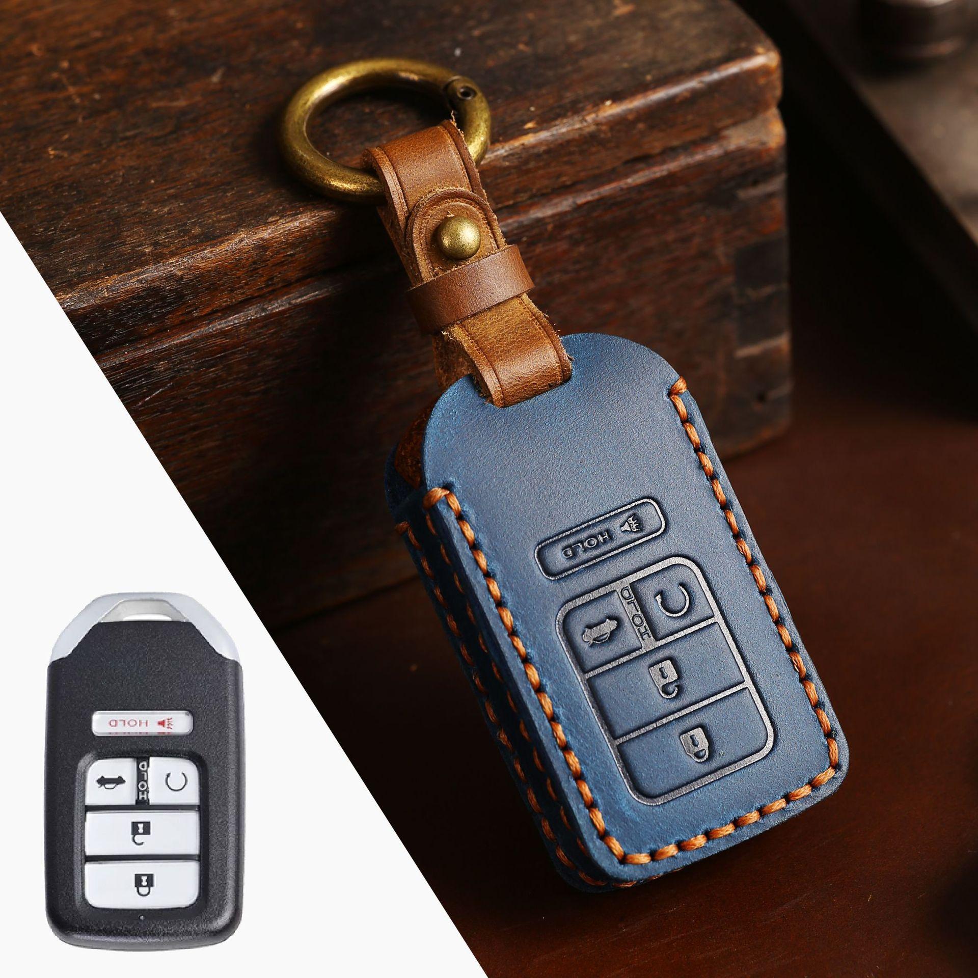 

Suitable For Honda Key Bag, Ailishen Odyssey Cross-Border Special High-End Leather Car Keychain