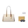 Michael Kors Laila Logo Snap Closure Faux Leather Tote Bag Women Tote Bags Vanilla-White 30S5G9IT2B-VANILLA/ACRN