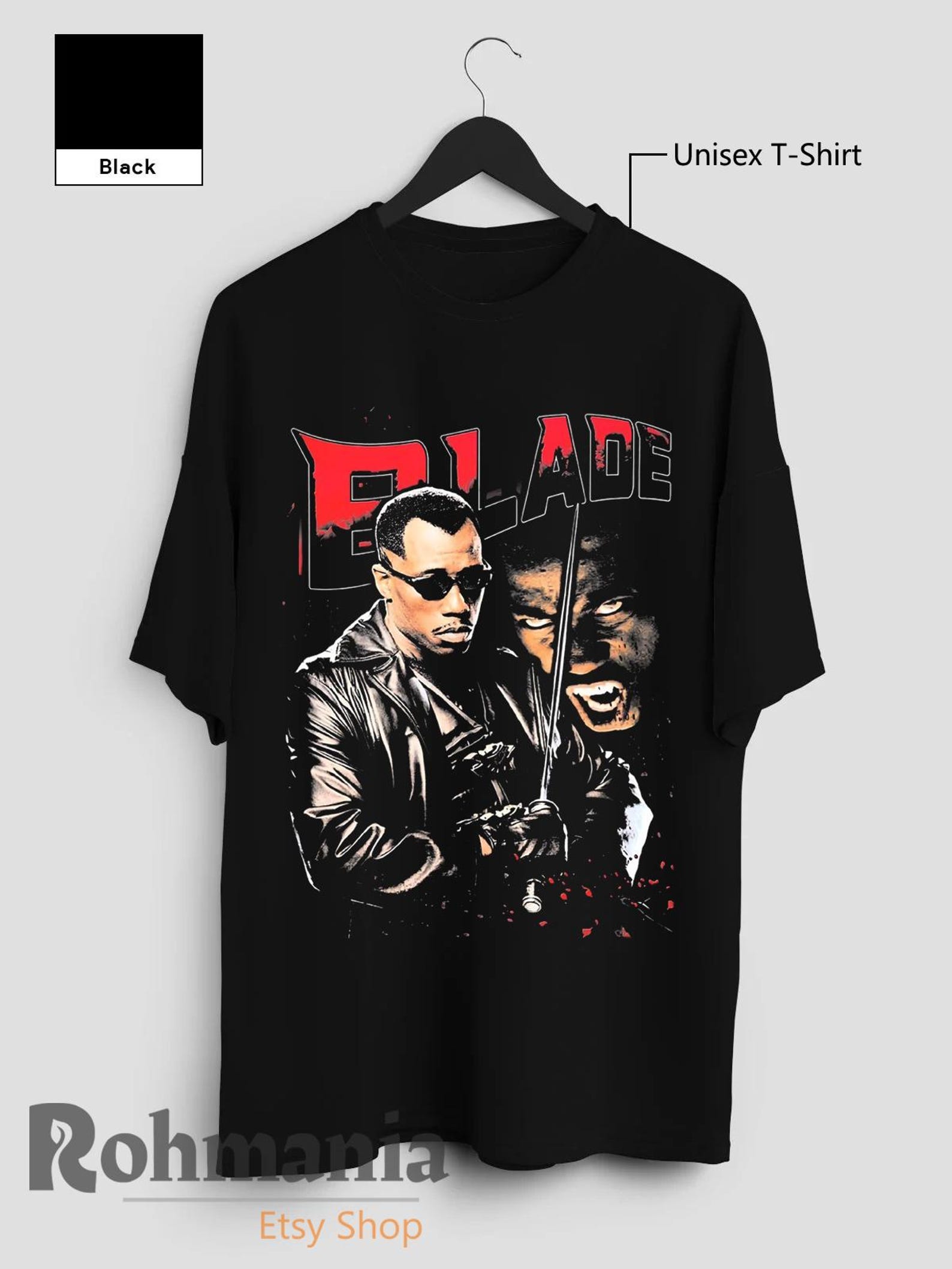 Wesley Snipes T-Shirt, Blade Actor Movie Merch Shirt, Personalized Casual T-Shirt XL