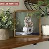 Framed Wall Art Bunny Prints Decor 20x20cm Animals Painting Picture for Office Living Room