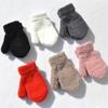 Warme Plüsch Dicke Warme Baby Handschuhe Winter Plus Samt Fäustlinge Kinder Kind Korallen Fleece Voll Finger Handschuhe Für 1-4Y Kinder Handschuhe