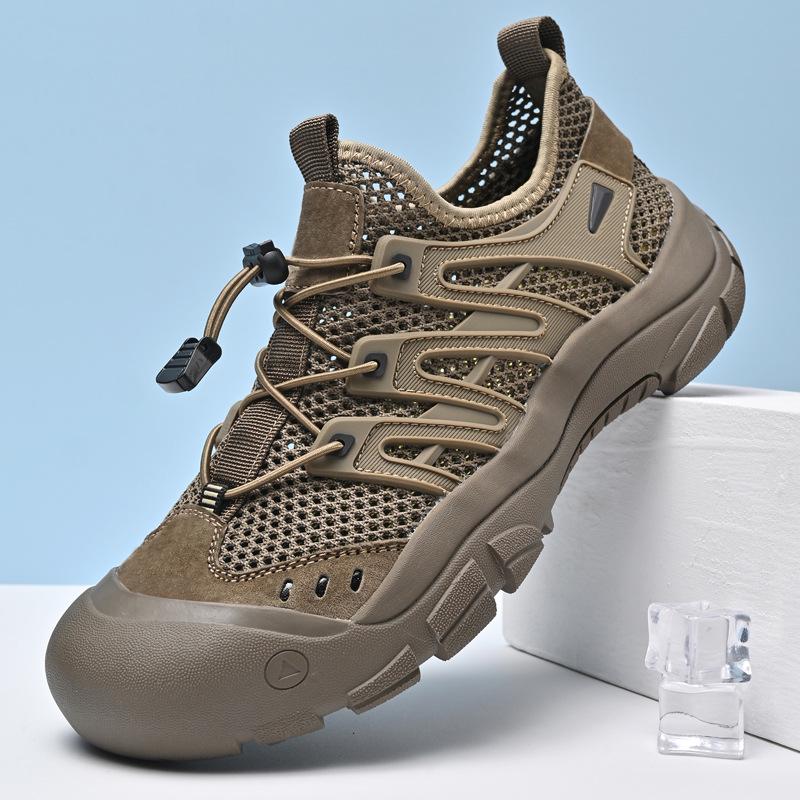 2025 Summer Mesh Men's Lightweight Outdoor Sports Shoes - Soft Sole, Casual, for Hiking and Water Crossing