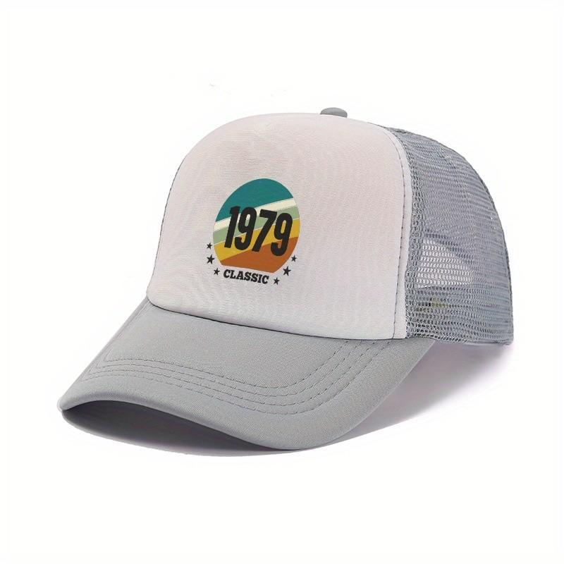 Classic Birthday Retro Trucker Hat Unisex Adjustable Polyester Mesh Snapback for Casual Outdoor Wear