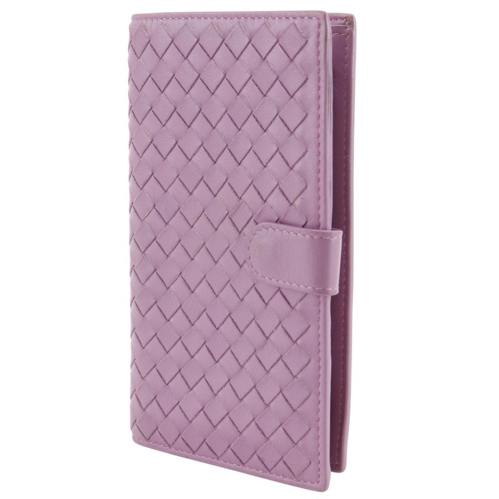 BOTTEGAVENETA Intrecciato Purse Pink Calfskin Women Used