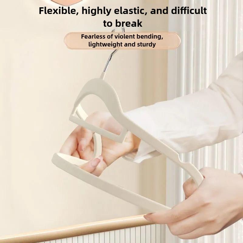 10pcs Velvet Clothes Hangers Thickened Non Slip No Trace Hanger For Home Closet Storage Dry Wet Use Clothes Rack