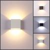 LED Wall Lamp Modern Hallway Wall Lights 6W 6500K Up Down Wall Mounted Lights Cool White Wall